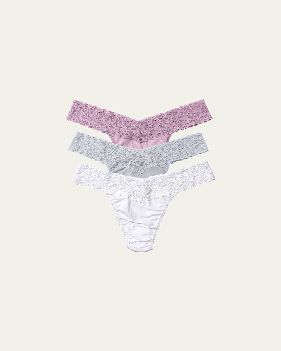 3-Pack Holiday Original-Rise Lace Thongs